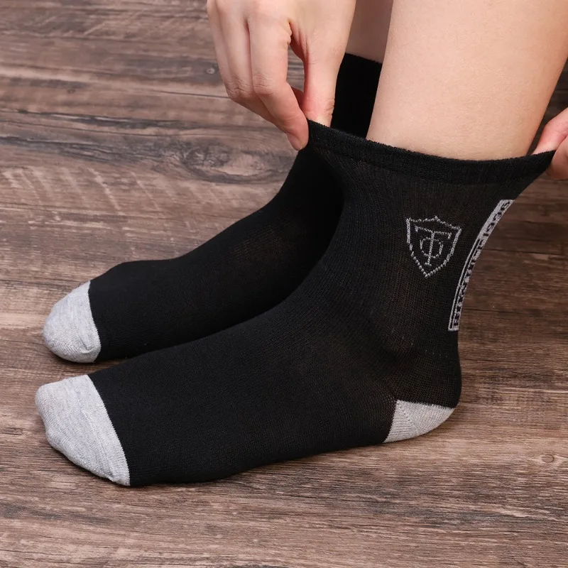 10 Pairs Breathable Cotton Sports Stockings Men Bamboo Fiber Autumn and Winter Men Socks Sweat Absorption Deodorant Business Sox thumbnail 3