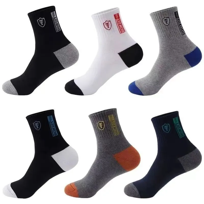 10 Pairs Breathable Cotton Sports Stockings Men Bamboo Fiber Autumn and Winter Men Socks Sweat Absorption Deodorant Business Sox thumbnail 4