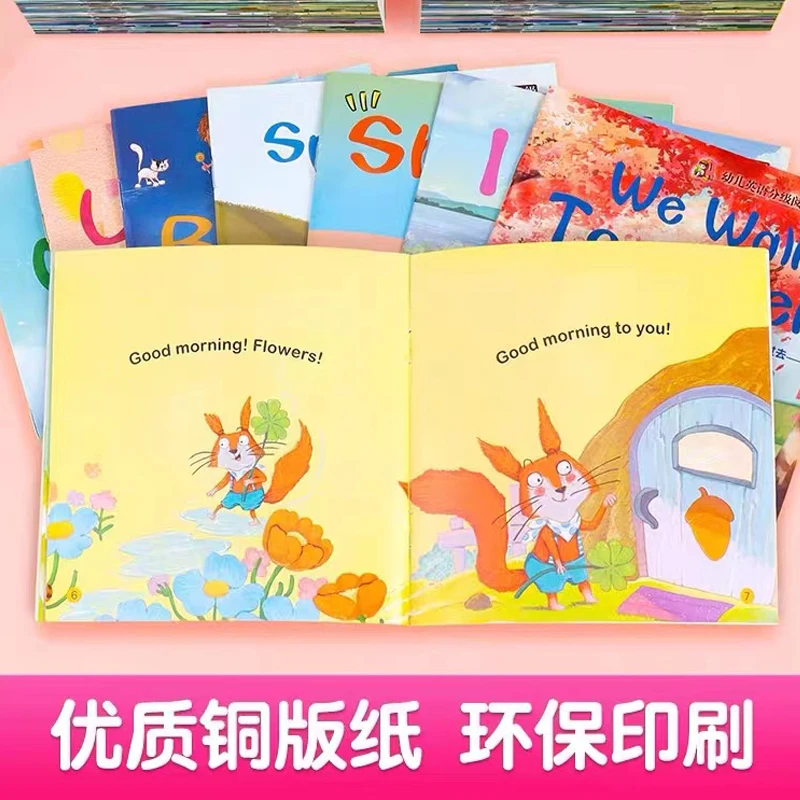 60pcs/Set Video Reading Children's English Early Learning Picture Book Storybook Enlightenment Cognitive Tale Bedtime Story thumbnail 5