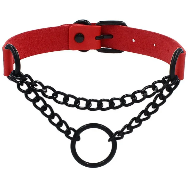 Sexy PU Leather Chokers Bdsm Necklace Punk Accessories Goth Collar Harness Bondage Cosplay Rave Collar For Women thumbnail 6