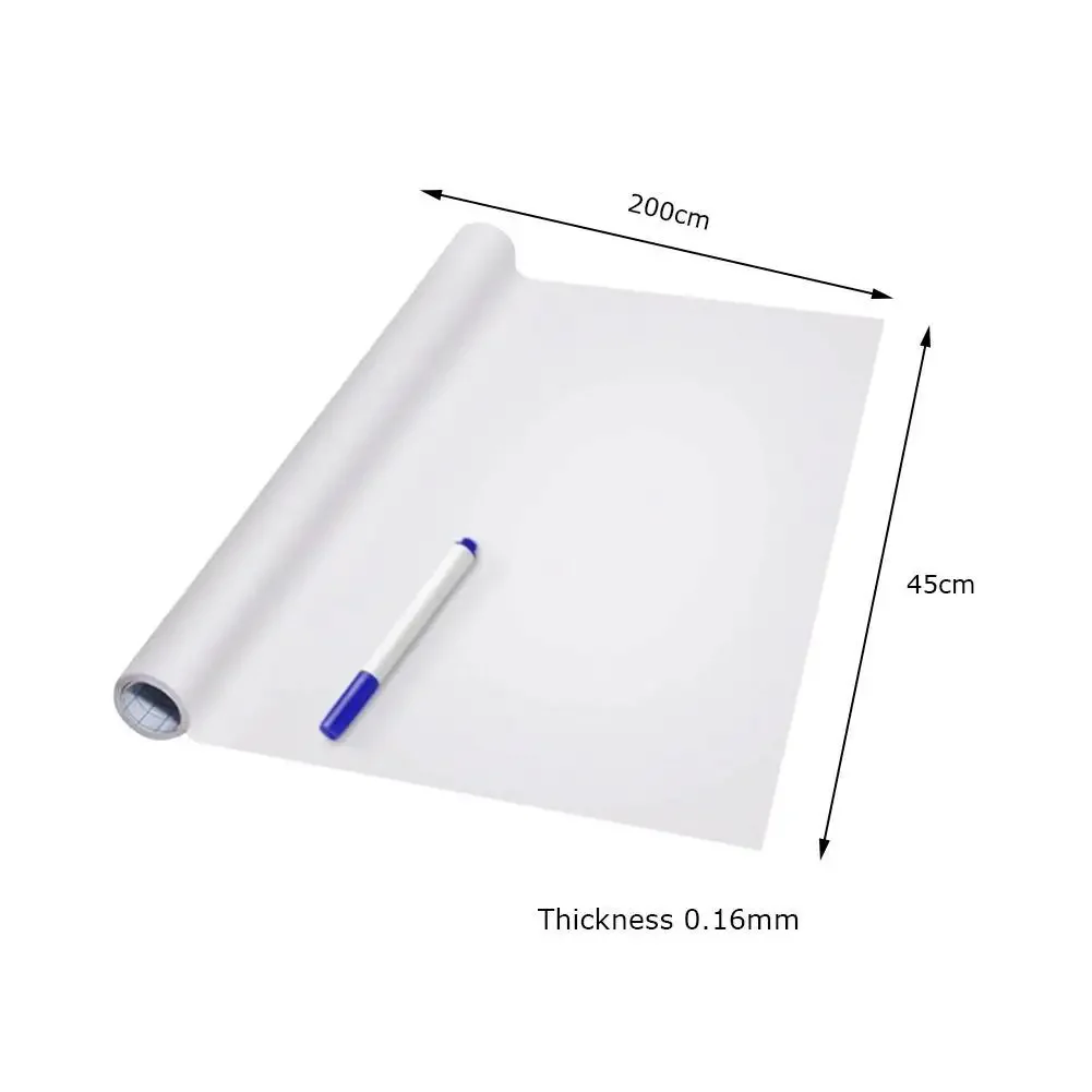 Whiteboard Sticker Waterproof Reminder Message Board Whiteboard Blackboard Teaching Painting Graffiti Sticker Board 45*100cm thumbnail 5