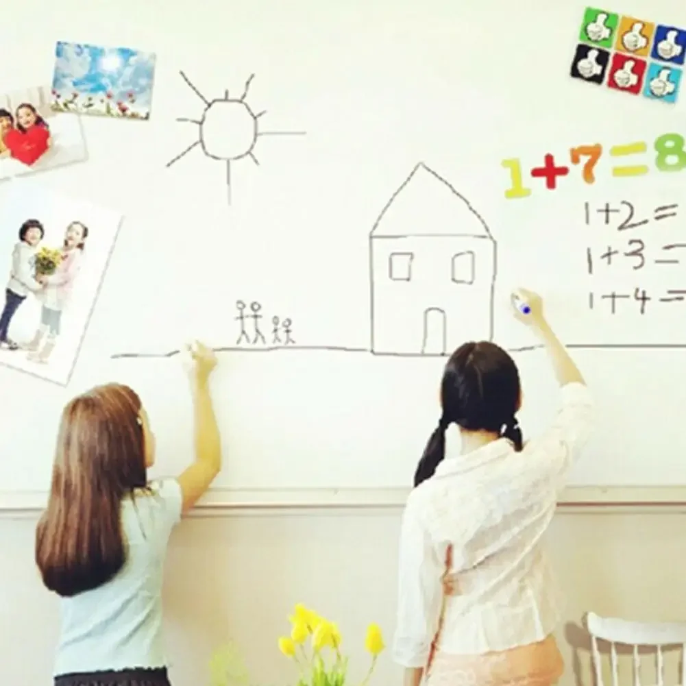 Whiteboard Sticker Waterproof Reminder Message Board Whiteboard Blackboard Teaching Painting Graffiti Sticker Board 45*100cm thumbnail 6
