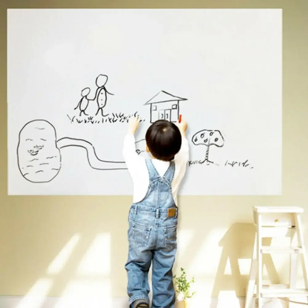 Whiteboard Sticker Waterproof Reminder Message Board Whiteboard Blackboard Teaching Painting Graffiti Sticker Board 45*100cm thumbnail 4