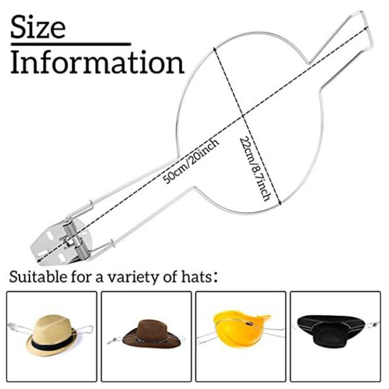 1Pc Steel Car Mounted Cowboy Hat Holder Multi-Functional Car Storage Hat Rack Hat Hook Car Accessory thumbnail 2
