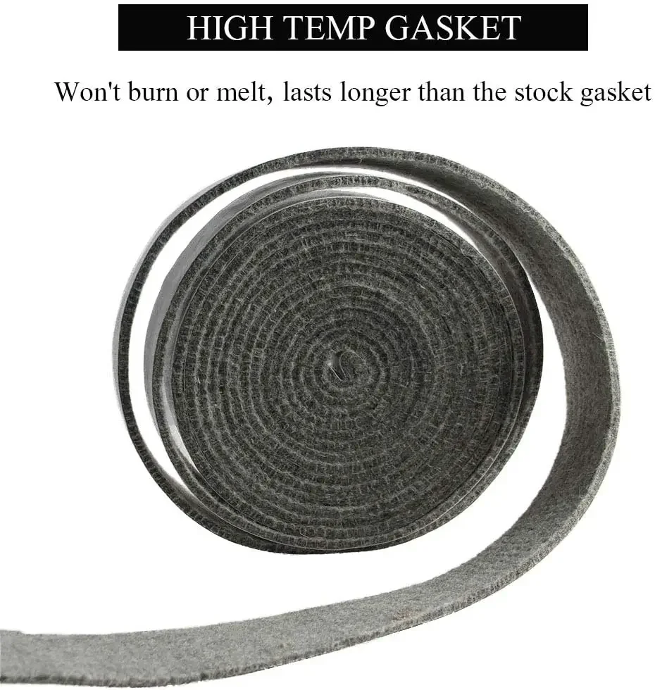 High Temp Grill Gasket Replacement Fit Kamado BBQ Smoker Gasket Accessories Flame retardant sealing tape thumbnail 4