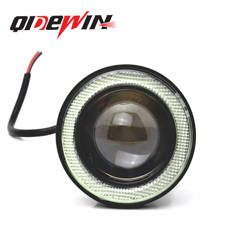 2PCS Projector COB LED Car Fog Light 2.5" 3.0" 3.5" 64mm 76mm 89mm 6500K Halo Angel Eyes Rings DRL Auto White 12V Fog Lamp LED thumbnail 4