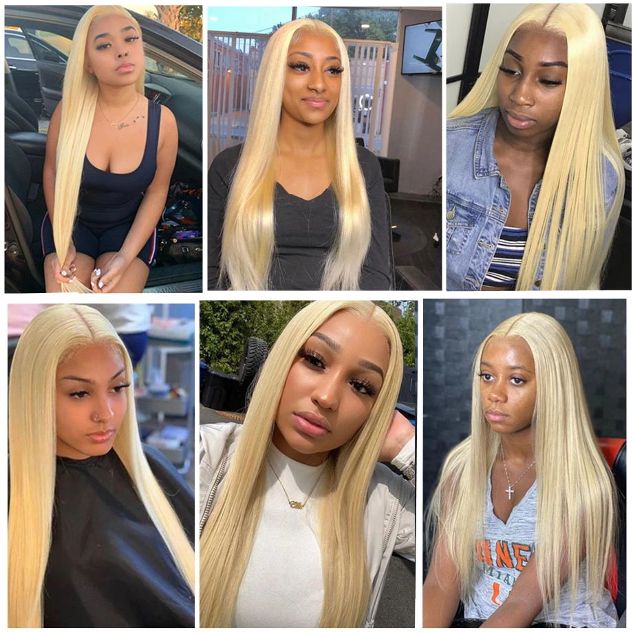 13x4 Blonde Human Hair Lace Frontal Closure  Newmi Pre Plucked Transparent Lace Frontal Natural Hairline 4x4 613 Lace Closure thumbnail 6