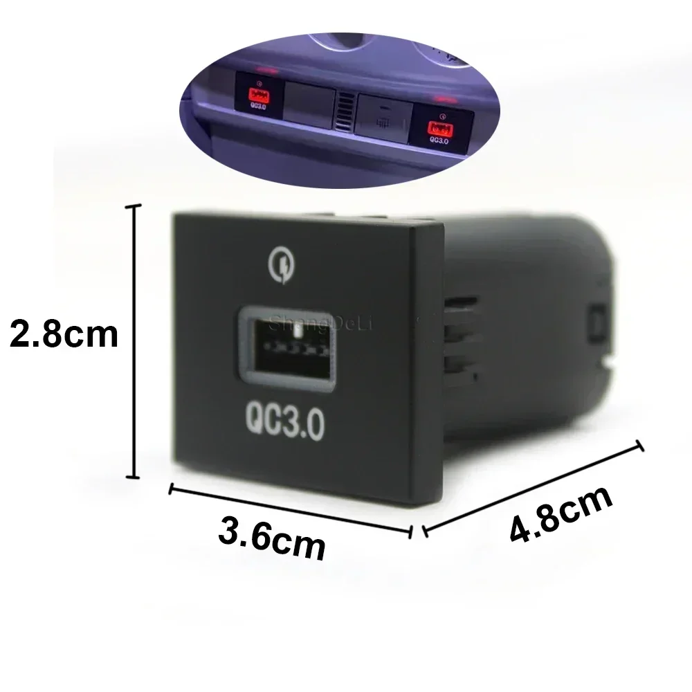 12V/24V Car Phone Charger Socket Double QC3.0 Type C PD USB Charging Port Power Adapter For Ford Focus 2004-2011 mk2 Accessories thumbnail 2