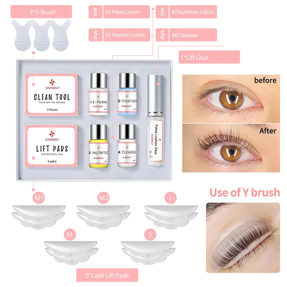 ICONSIGN Lash Lift Kit Keratin Eyelash Perm Set Lifting Eyelash Lasting Curled 6 to 8 Weeks Eyelash Makeup Salon Beauty thumbnail 2