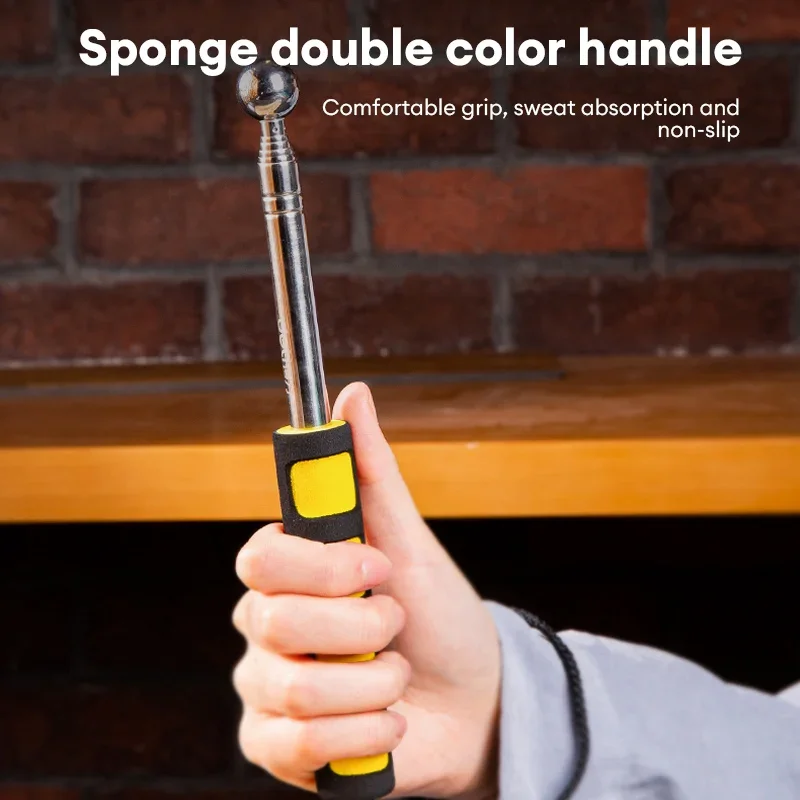 Deli 1 Pcs Multi-functional Telescopic Self Defense Hammers Empty Drum Hammer Room Test Rod Inspection Room Tools Metel Test thumbnail 2