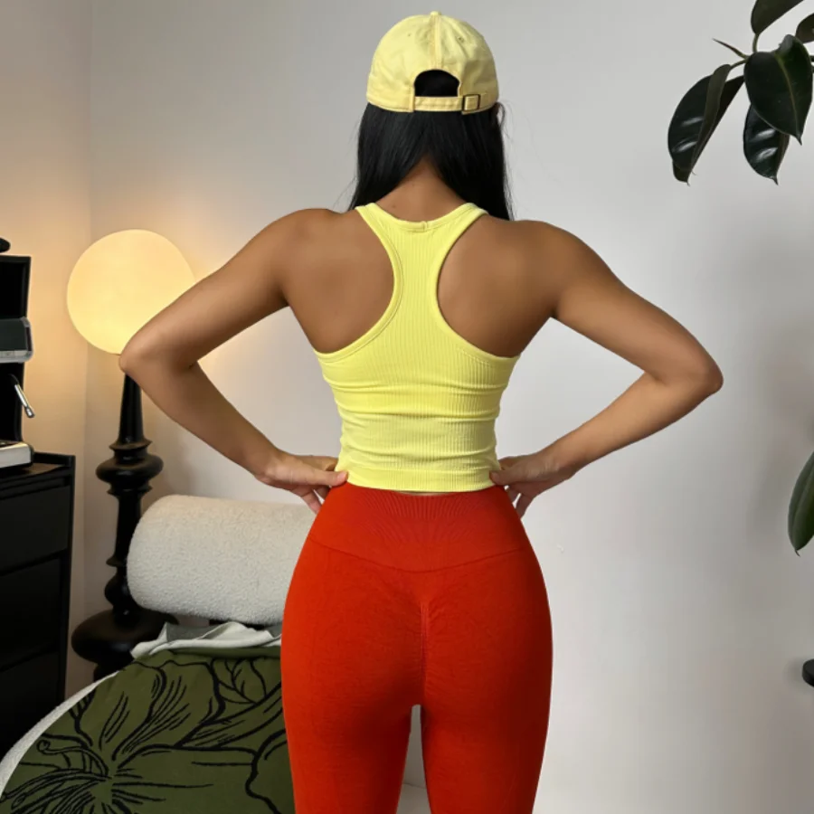 Sports short vest sleeveless, breathable, sweat-absorbent, wearing running and fitness training yoga clothes. thumbnail 5