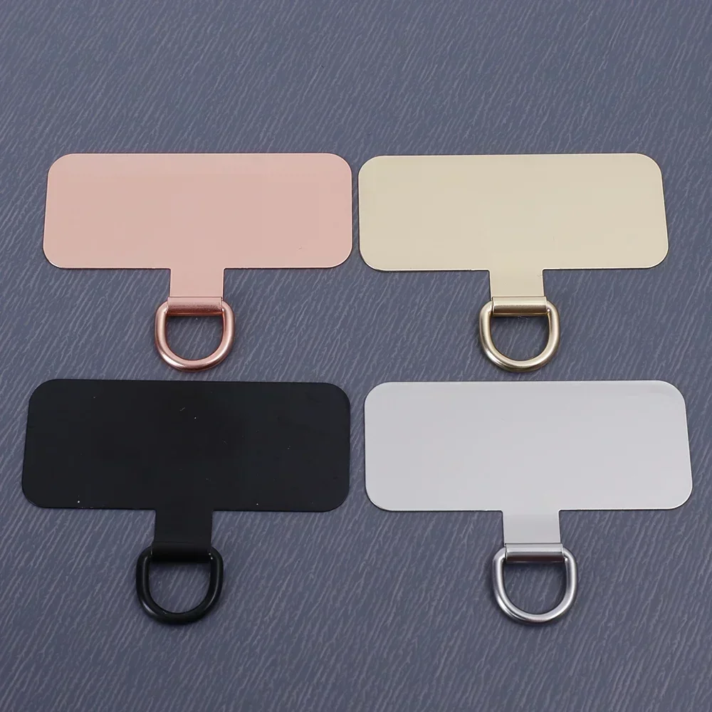 3/2/1Pcs Stainless Steel Hanging Clip Anti-Lost Metal Phone Lanyard Tether Tab Card Ultra Thin Cell Phone Sling Piece Patch thumbnail 3