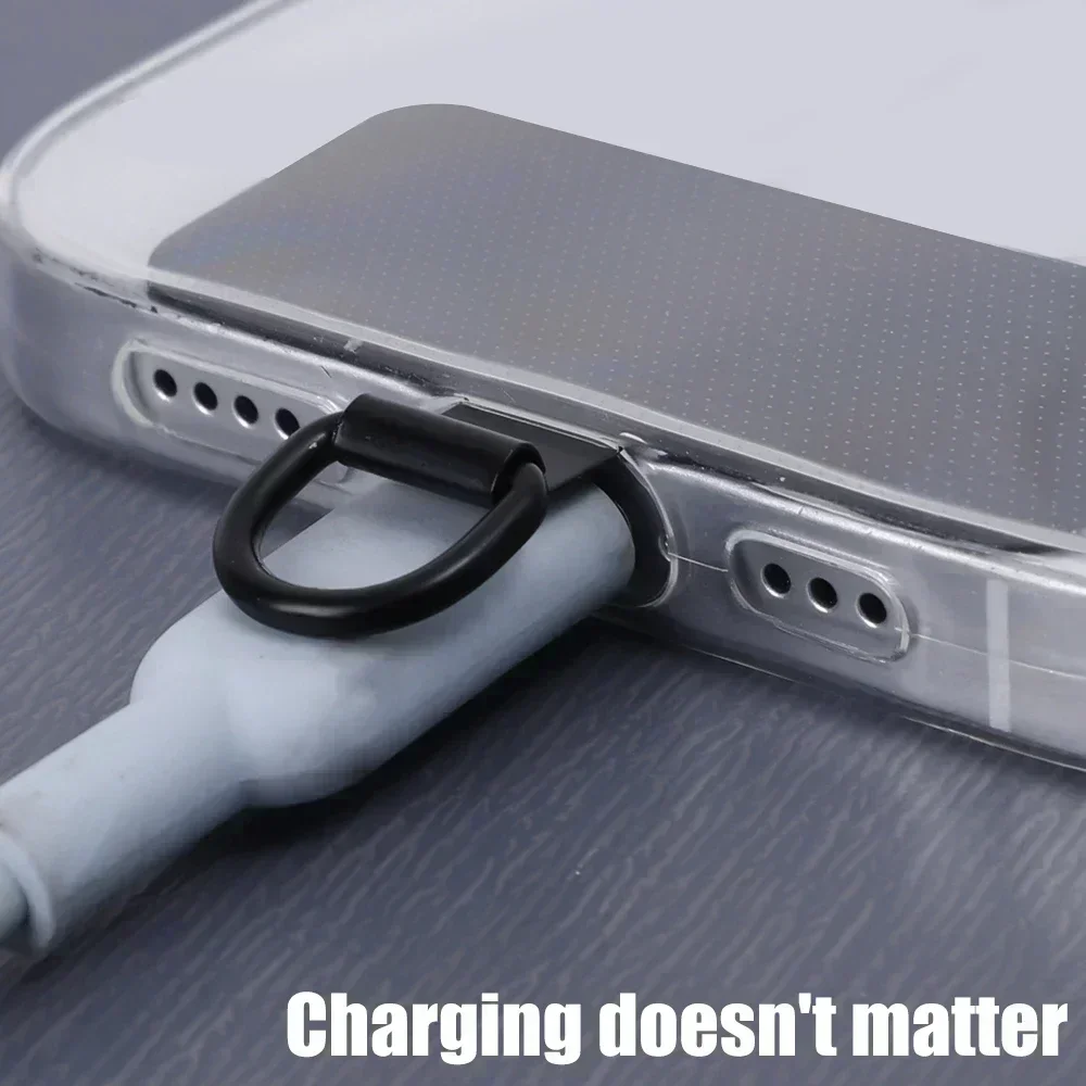 3/2/1Pcs Stainless Steel Hanging Clip Anti-Lost Metal Phone Lanyard Tether Tab Card Ultra Thin Cell Phone Sling Piece Patch thumbnail 6