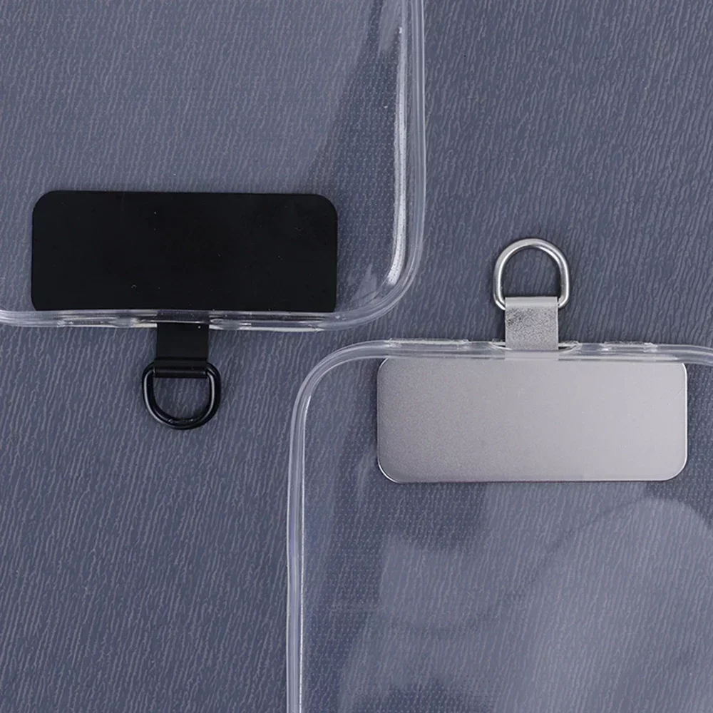 3/2/1Pcs Stainless Steel Hanging Clip Anti-Lost Metal Phone Lanyard Tether Tab Card Ultra Thin Cell Phone Sling Piece Patch thumbnail 5
