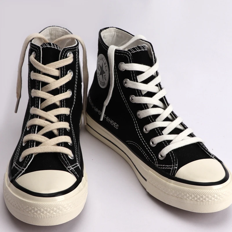 1Pair Flat Shoelaces Canvas Sneakers Shoeslace Cotton Rope Shoelace White Black Beige Solid Laces for Shoes 100/120/140/160cm thumbnail 6