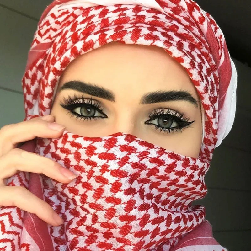 2024 New Military Tactical Desert Hijab Scarf Muslim Headscarf Islam Arab Keffiyeh Head Neck Scarves Wrap for Men and Women thumbnail 3