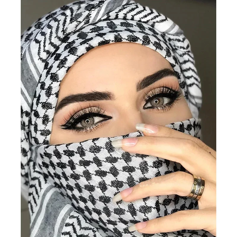 2024 New Military Tactical Desert Hijab Scarf Muslim Headscarf Islam Arab Keffiyeh Head Neck Scarves Wrap for Men and Women thumbnail 2