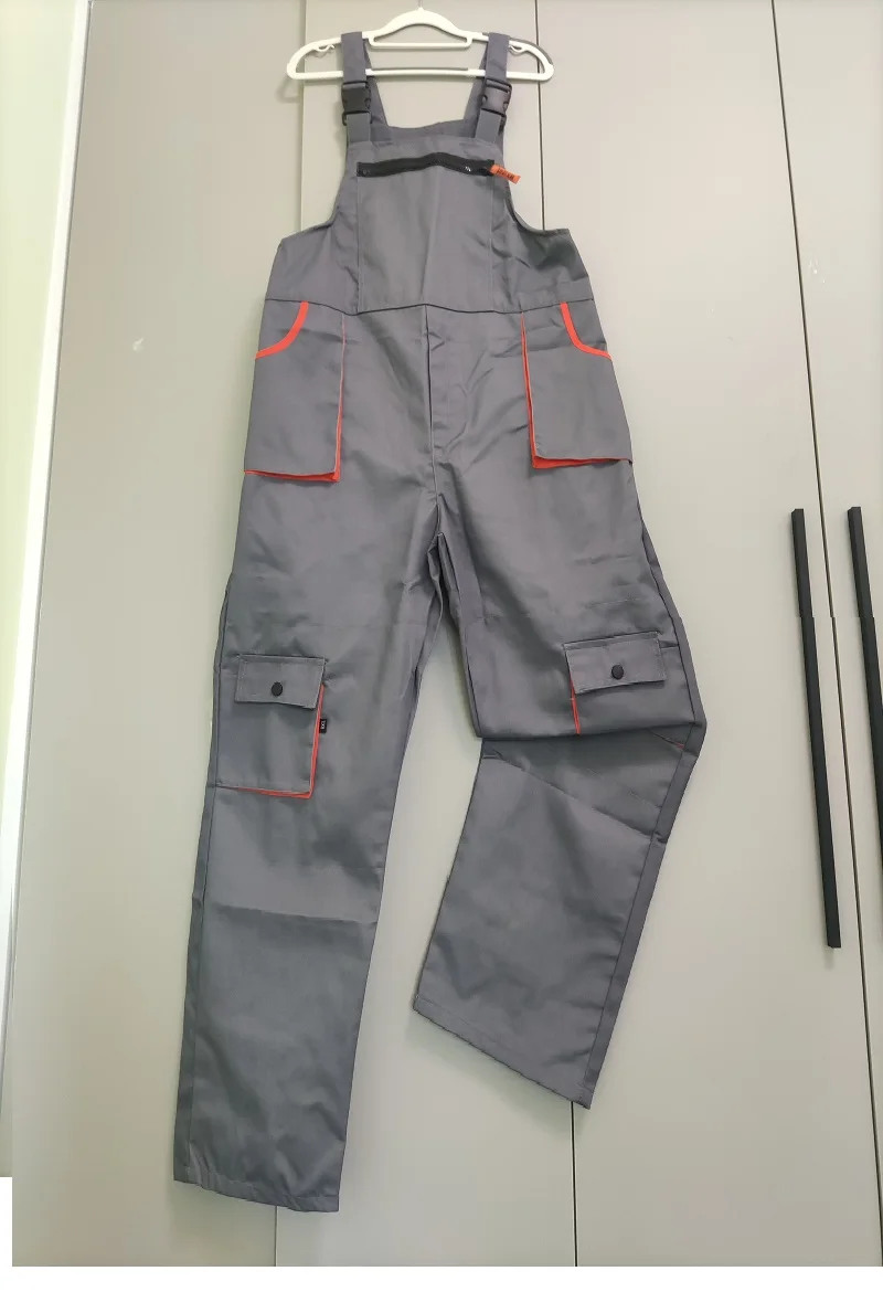 New Men's Long-Sleeved Overalls Overalls Zipper Pocket Jumpsuit Jumpsuit Fashion Labor Casual Work Clothes Plus Size S-4xl thumbnail 4