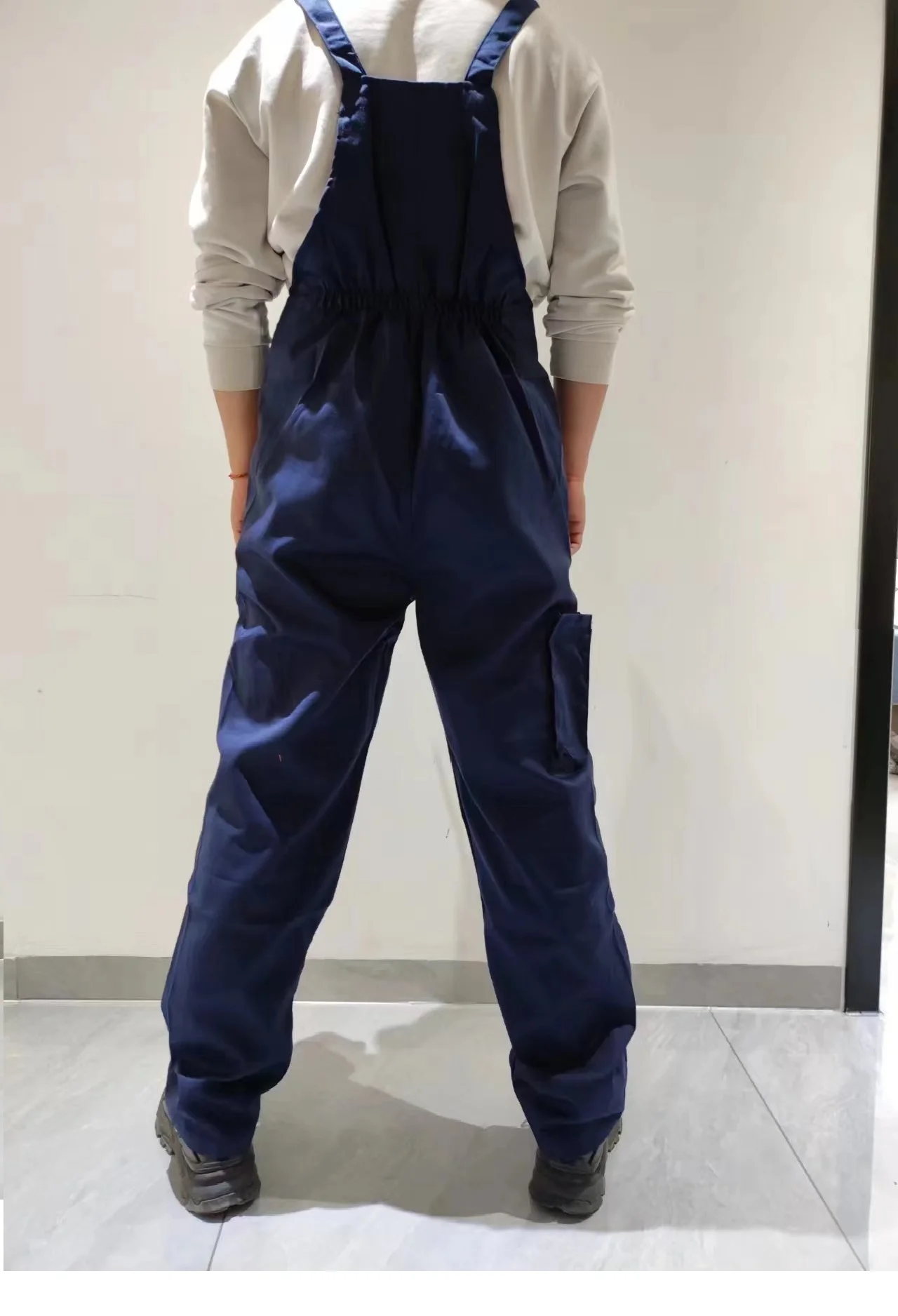 New Men's Long-Sleeved Overalls Overalls Zipper Pocket Jumpsuit Jumpsuit Fashion Labor Casual Work Clothes Plus Size S-4xl thumbnail 2