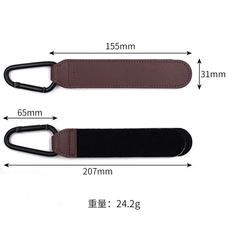 1/2pcs PU Leather Baby Stroller Hook for Pram Rotate 360 Degree Rotatable Cart Organizer Pram Hook Stroller Accessories thumbnail 5