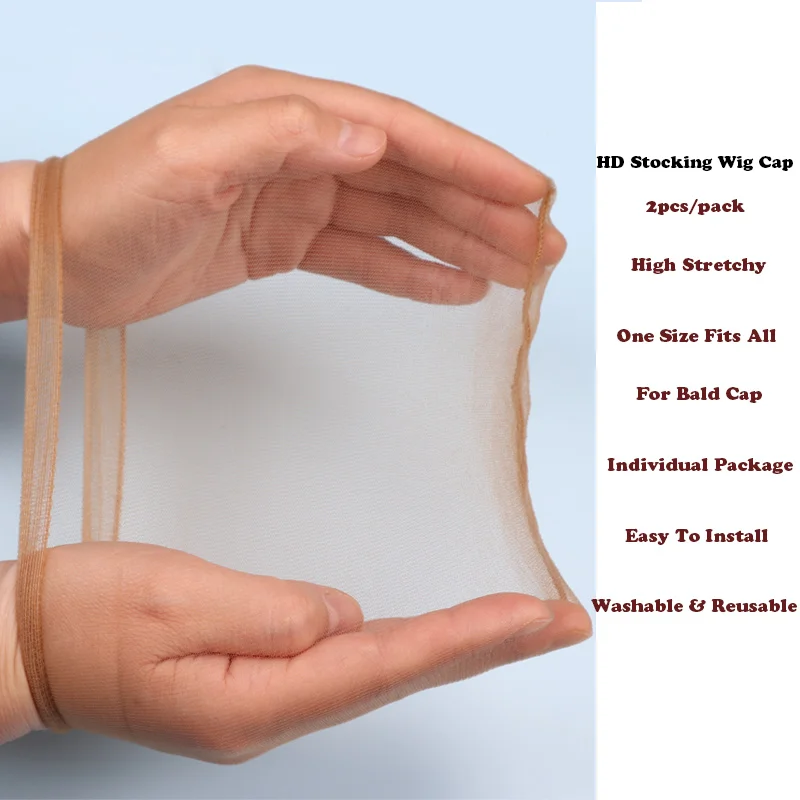 Plussign 12Pcs Hd Wig Cap For Make Natural Hair Style Sheer Wig Caps Hd Stocking Cap For Making Wigs Ventilate Wig Hat Mesh Cap thumbnail 2
