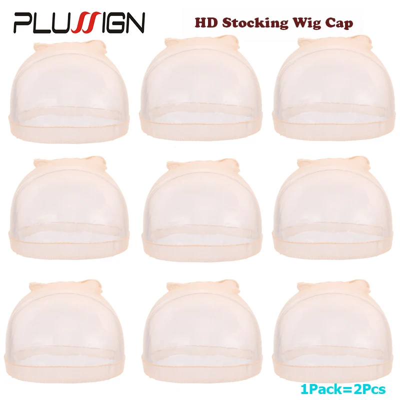 Plussign 12Pcs Hd Wig Cap For Make Natural Hair Style Sheer Wig Caps Hd Stocking Cap For Making Wigs Ventilate Wig Hat Mesh Cap thumbnail 6