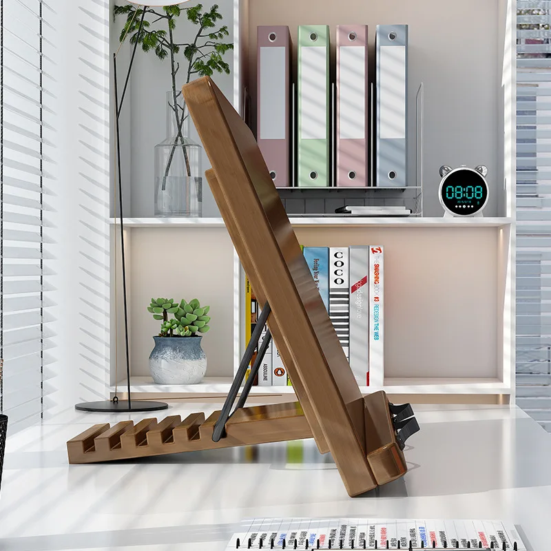 Nanbamboo Reading Shelf Children's Reading Shelf Multi-functional Desktop Double-layer Reading Stand Can Lift Wooden Book Stand thumbnail 2