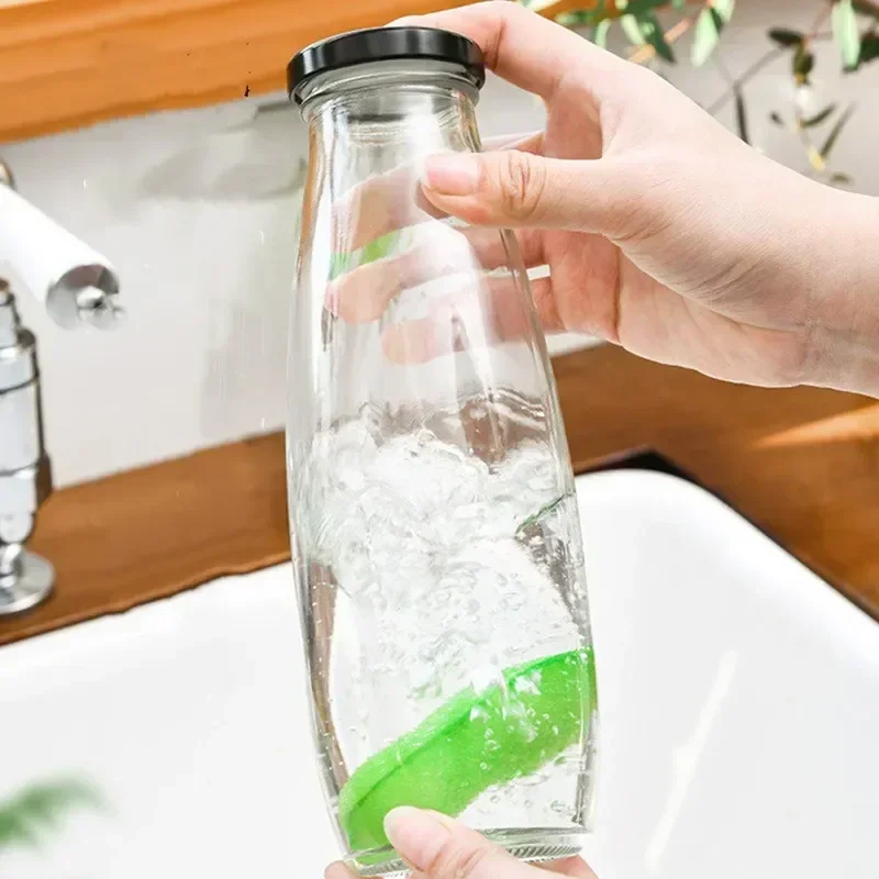 Pea Cleaning Sponge Kitchen Cup Cleaning Brush Coffee Tea Wine Drink Glass Bottle Cleaner Brush Cup Scrubber Cleaning Gadgets thumbnail 4