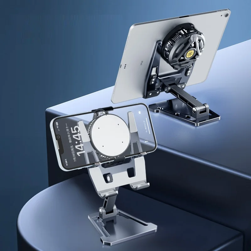 New Aluminum Alloy Live Desktop Folding FZ01 Tablet Mobile Phone Support Bracket Holder thumbnail 5