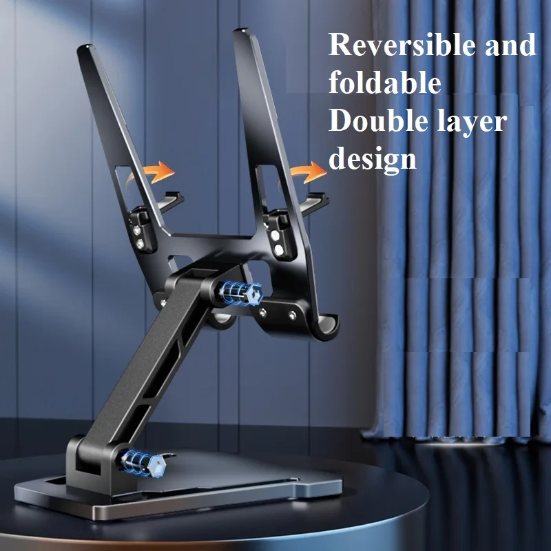 New Aluminum Alloy Live Desktop Folding FZ01 Tablet Mobile Phone Support Bracket Holder thumbnail 3