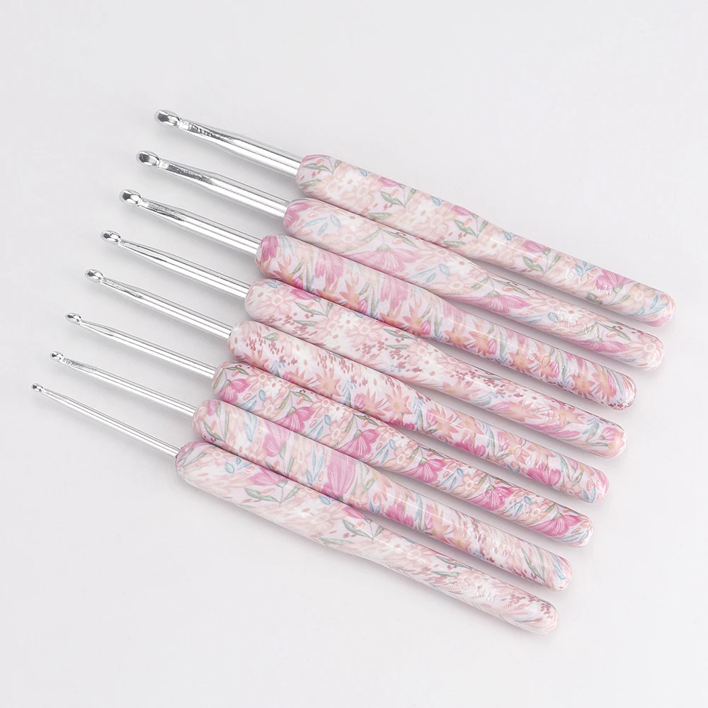 8 Size Crochet Hooks Set, MultiColor, 2(B)-6mm(J) Ergonomic Crochet Hooks with Case for Arthritic Hands, Crochet Lovers Gift thumbnail 2