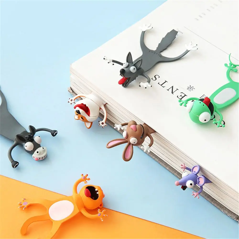 1PC 3D Cartoon Animal Bookmarks Ocean Series PVC Funny Marker Octopus Stereo Seal Creative Stationery for Children Gift Bookmark thumbnail 6