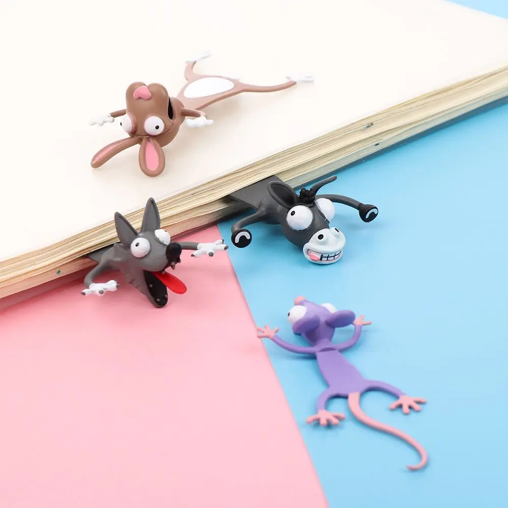 1PC 3D Cartoon Animal Bookmarks Ocean Series PVC Funny Marker Octopus Stereo Seal Creative Stationery for Children Gift Bookmark thumbnail 5