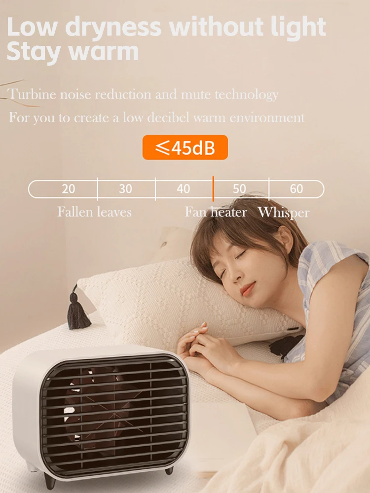 Desktop Electric Heater 600W Fast Heating Constant Temperature Wide-angle Warm Supply Low Noise Mini Home thumbnail 6