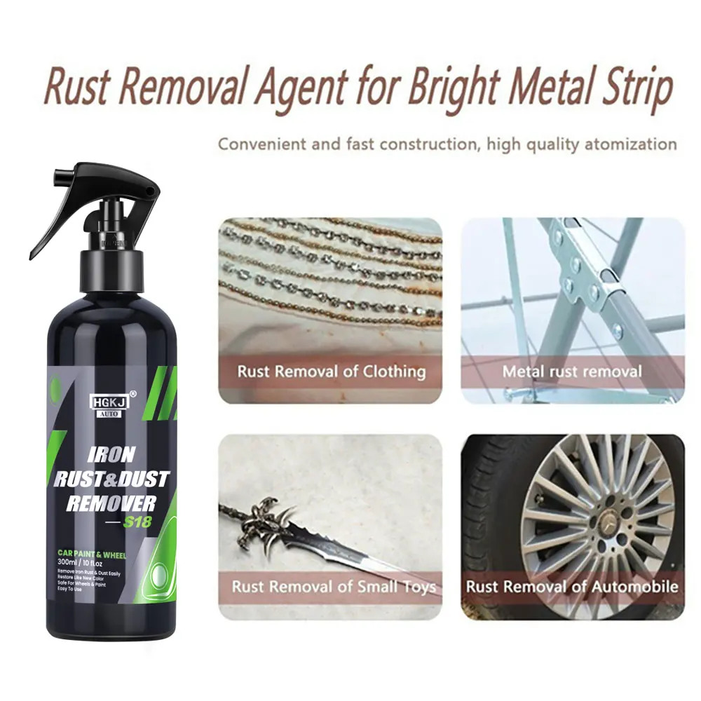 HGKJ Car Paint & Wheel Iron Particles Powder Cleaning Super Rust Dust Remover Spray Metal Surface Defender Auto Rim Cleaner thumbnail 4