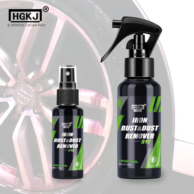 HGKJ Car Paint & Wheel Iron Particles Powder Cleaning Super Rust Dust Remover Spray Metal Surface Defender Auto Rim Cleaner thumbnail 3