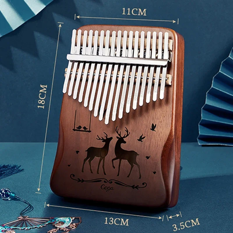 17 Keys Kalimba Beech Thumb Piano High Quality Wood Musical Instruments Gifts For Kids Creative Music Box With Learning Books thumbnail 4