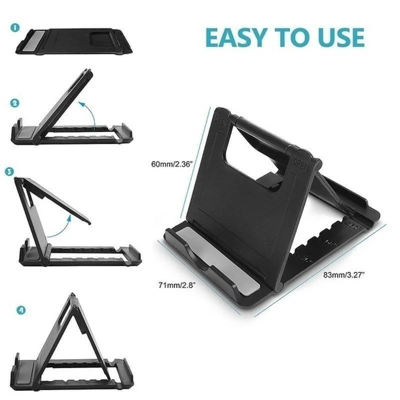 Mini Creative Portable Universal Folding Plastic Phone Holder Tablet Computer Stand thumbnail 6