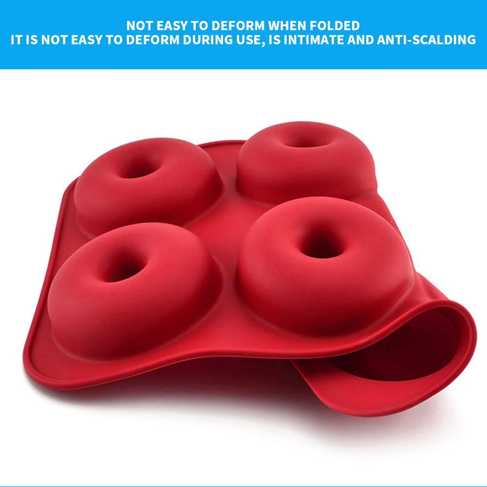 6 Holes Silicone Donut Mold Bagel Pan Non Stick Baking Heat Resistance Mini Cupcake Mould Doughnut Maker Pan Baking Tool thumbnail 2