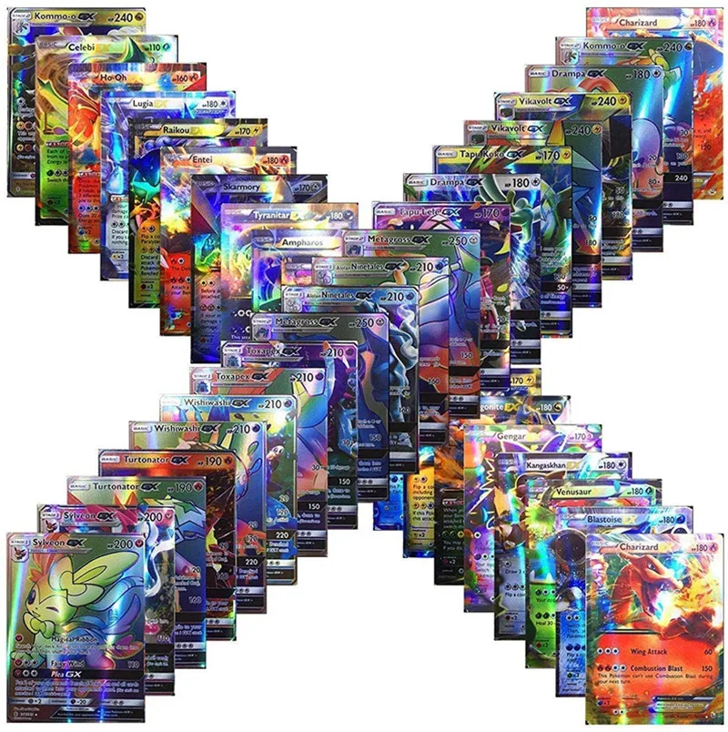 20Pcs English Pokemon Cards GX Tag Team Vmax EX Mega Shining Game Battle Carte Trading Collection Cards Toys Children Gifts thumbnail 2