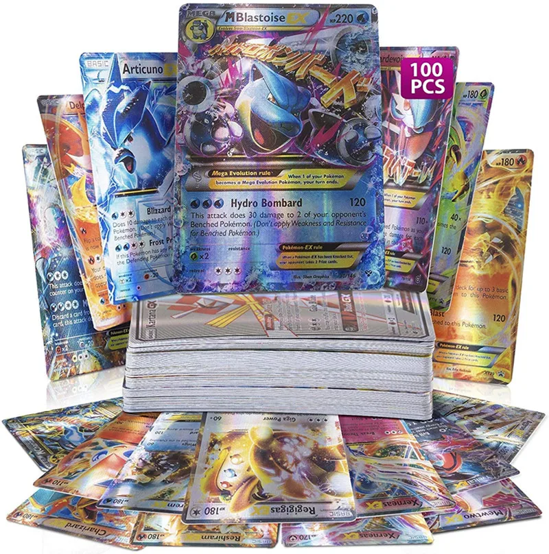 20Pcs English Pokemon Cards GX Tag Team Vmax EX Mega Shining Game Battle Carte Trading Collection Cards Toys Children Gifts thumbnail 3