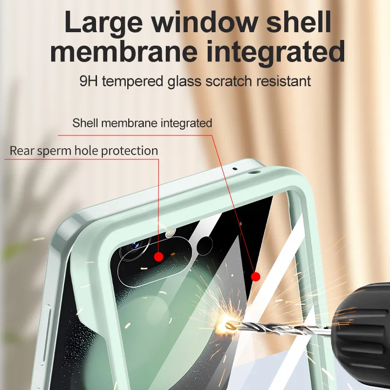 Hot Skin Feel Glass Case for Samsung Galaxy Z Flip 7 FE 6 5 5G Fold business Fashion Cover Anti-knock Cases for Flip5 Flip6 thumbnail 2