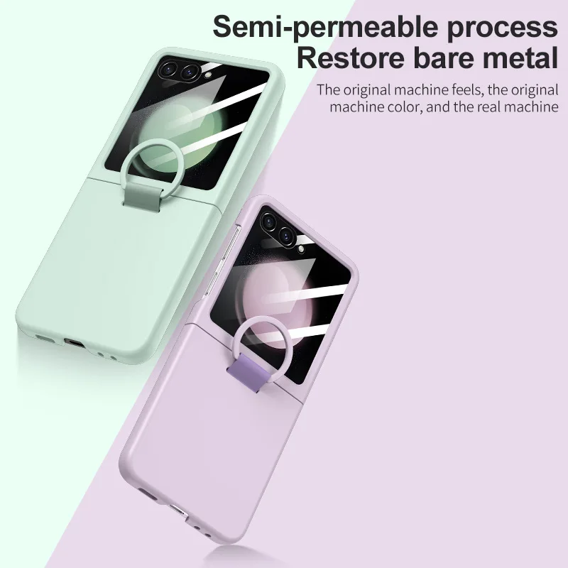 Hot Skin Feel Glass Case for Samsung Galaxy Z Flip 7 FE 6 5 5G Fold business Fashion Cover Anti-knock Cases for Flip5 Flip6 thumbnail 4