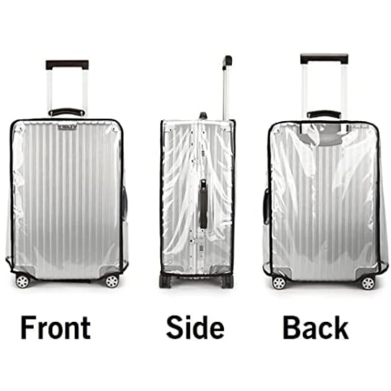 New 20-30inch Luggage Cover Transparent Protector Waterproof Thickened Suitcase Cover PVC Rolling Cover for Traveling Suitcase thumbnail 3