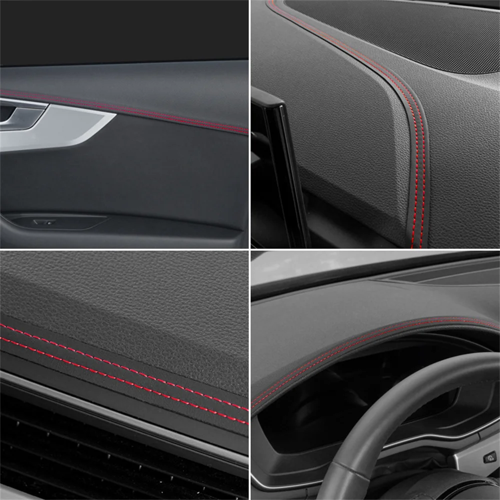 Universal Car Mouldings Trim Pu Leather DIY Braid Decorative Line Strip For Door Dashboard Sticker Car Interior Accessories thumbnail 5