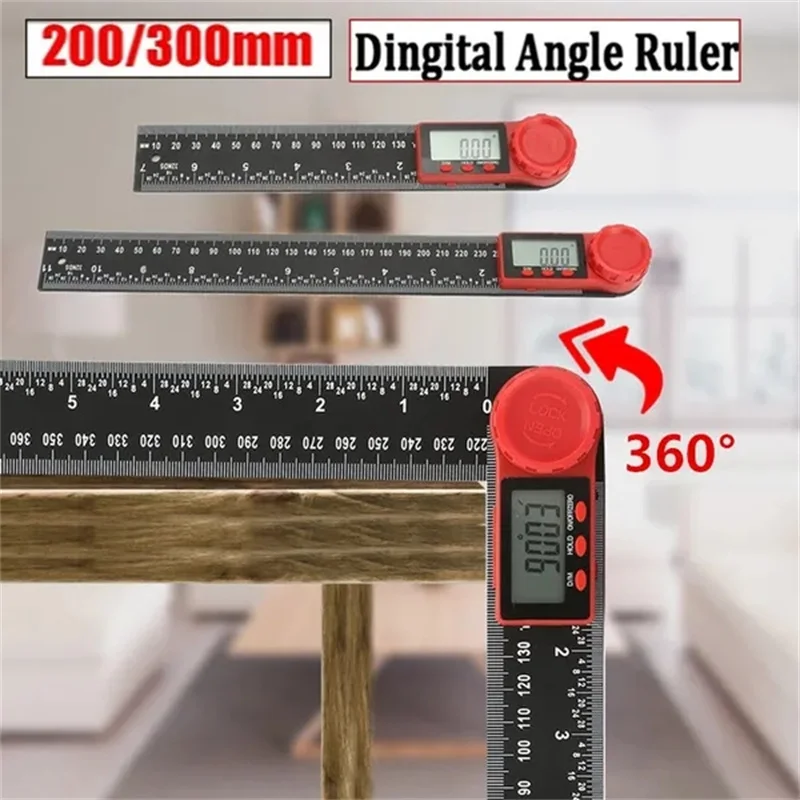 2-in-1 Digital Angle Meter Inclinometer Digital Angle Ruler Electronic Goniometer Protractor Angle finder Measuring Tool thumbnail 3