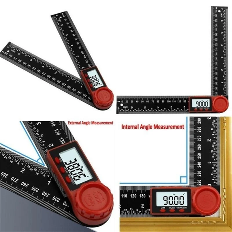 2-in-1 Digital Angle Meter Inclinometer Digital Angle Ruler Electronic Goniometer Protractor Angle finder Measuring Tool thumbnail 6
