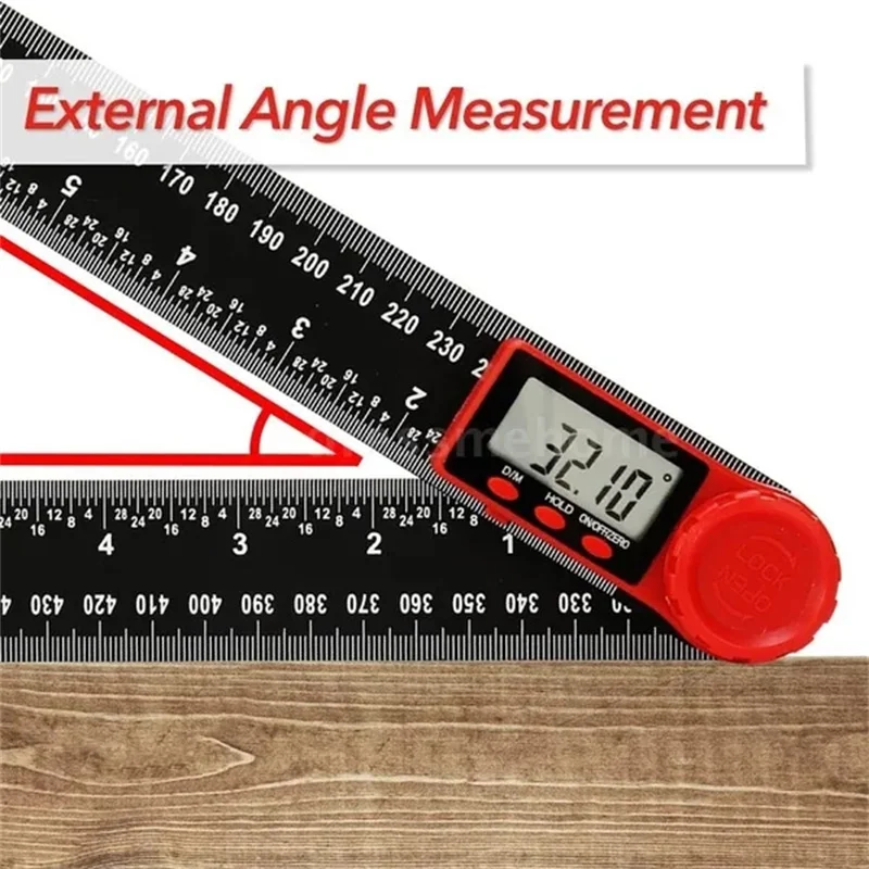 2-in-1 Digital Angle Meter Inclinometer Digital Angle Ruler Electronic Goniometer Protractor Angle finder Measuring Tool thumbnail 4