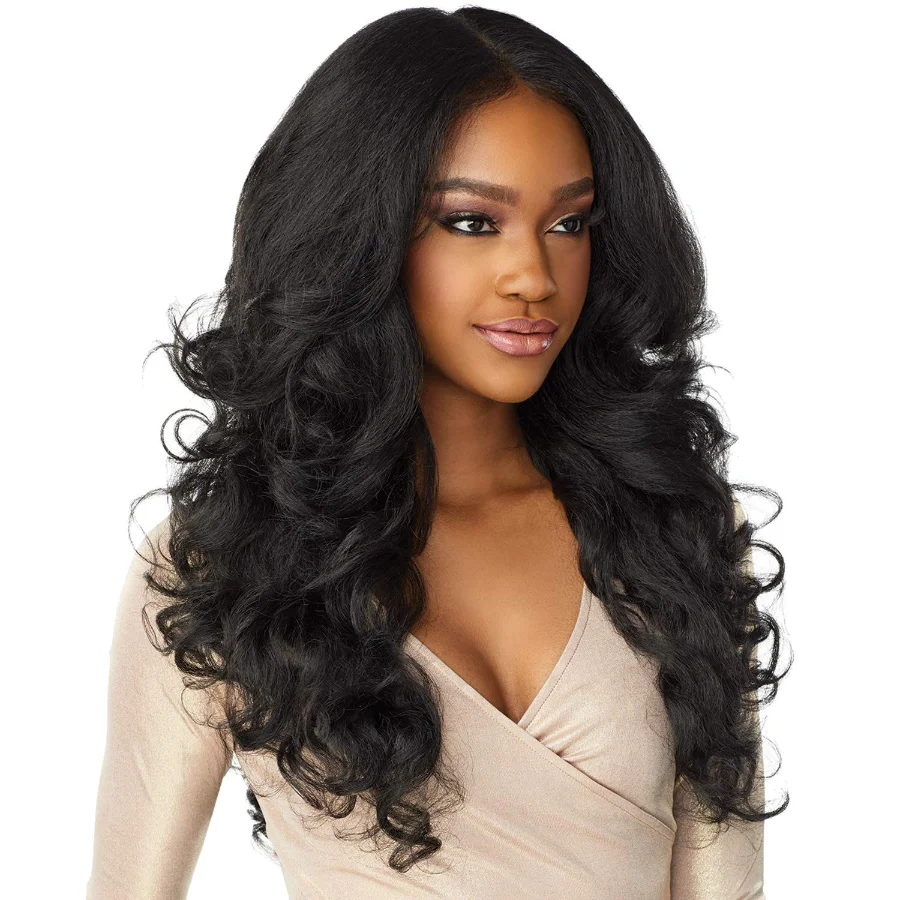 66-71cm/26-28in Hand Woven Natural Pre Drawn Hairline Illusion synthetic wig thumbnail 4