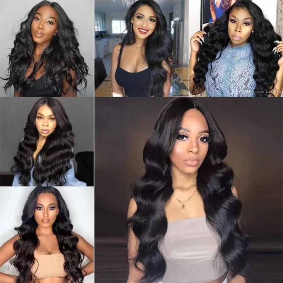 66-71cm/26-28in Hand Woven Natural Pre Drawn Hairline Illusion synthetic wig thumbnail 5
